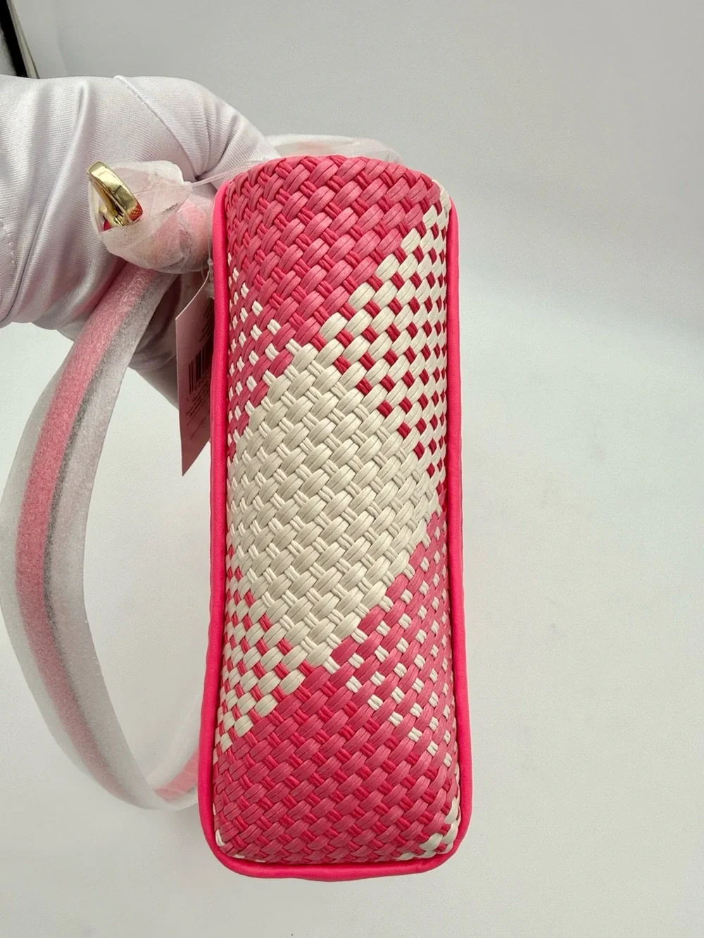 Kate Spade New York Alexia Gingham Crossbody Clutch Bag Wild Rose Pink
